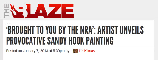 ‘Brought to You By the NRA’: Artist Unveils Provocative Sandy Hook Painting